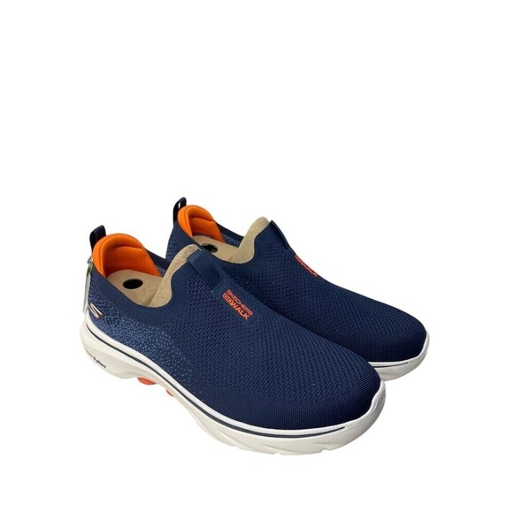 Skechers Walking Shoes Men\'s Size 11 Navy Orange Go Walk 7 Stretch Cushioning main image 10